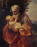 Guido Reni St Joseph with the Infant Christ oil painting artist